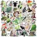 Lot de 50 stickers sorcière de forêt pour ordinateur avec esthétique gothique naturelle - Ensemble Thème Sorcière Forêt