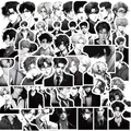 Set di 60 adesivi graffiti per ragazzi anime in bianco e nero per laptop e chitarre - Adesivi Avatar Maschile Bianco E Nero (OPQ252)
