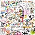 Pack de 50 stickers ABA imperméables pour ordinateurs et guitares avec designs RBT colorés - Style Thème ABA