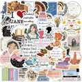 Set di adesivi letterari di Jane Austen per diari con citazioni e ritratti d'epoca - Stile Letterario Jane Austen