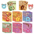 Cartoon Donut Aufkleber Set für Scrapbooking und Handyhülle wasserfeste Dekoration - 8 Stile Donut Mix