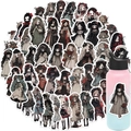 50 pegatinas de chicas vampiro góticas para decorar guitarras y portátiles impermeables - Juego de Estilo Gótico