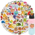 100er Set bunte wasserfeste Cartoon-Sticker mit Sprüchen für Laptop und Gitarren Deko - Standard