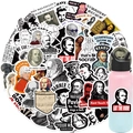 50 lustige Promi-Doodle-Sticker Set auf einer Wasserflasche für Laptop-Dekoration - Prominenten-Meme-Serie / Bunt