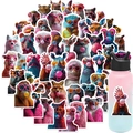 Autocollants d'animaux mignons soufflant des bulles sur une gourde, décoration étanche DIY rigolote - Style Animal Dessin Animé Bubble Gum