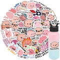50 autocollants de graffiti de cerveau de dessin animé pour décorer ordinateurs et bagages - Doodle de Cerveau (50 Feuilles)