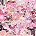Roze vlinderstickers in Y2K-stijl voor DIY decoratie van laptop en bagage koffers - Roze