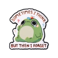 Funny cartoon frog enamel pin with propeller hat and Sometimes I Think text detail - Thinking Frog Style (UVXZ176)