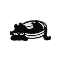Pin's chat noir de dessin animé au design biscuit macaron pour décoration de vêtements - Style Biscuit Chat (QHXZ075)