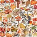 Pegatinas animales bosque otoño para guitarra y maleta set impermeable para DIY - Tema del Bosque de Otoño