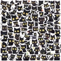100 wasserfeste schwarze Katze Aufkleber für DIY Laptop und Gitarren Dekoration - Schwarze Katze Familie Stil