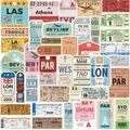 40Pcs retro boarding pass and vintage travel stickers for luggage and guitar decor - Vintage Boarding Pass Series (Assorted)