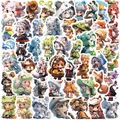 Set di 50 adesivi impermeabili pixel art anime per laptop e decorazione della chitarra - Stile Ragazza Pixel
