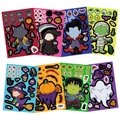 Set di 8 adesivi di Halloween con mostri e accessori fai-da-te per creare volti buffi - Tema Halloween (Set da 8 Fogli)