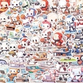 Variety pack of 50 waterproof cartoon robot stickers for laptops and guitar decoration - Cartoon Robot (PMS177)