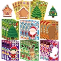 DIY Christmas stickers set featuring Santa, snowman and reindeer for kids craft - Mixed Christmas Theme Characters