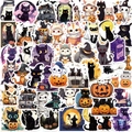 50 pegatinas de gato de Halloween con calabaza y bruja para decorar portátil y equipaje - Serie de Gatos de Halloween