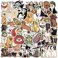 50pcs cute waterproof cartoon dog stickers for laptop and guitar decoration - Dog Theme Series