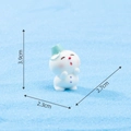 Miniature snowman figurine for Christmas decor with blue bucket hat, 3.9cm height - No. 6 Happy Snowman