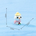 Miniature snowman figurine with yellow hat and pink scarf for Christmas micro landscape decor - No. 7 Yellow Big-Eyed Snowman