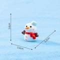 Miniature snowman figurine with blue hat and red scarf for winter micro landscapes - No. 9 Blue Long-Nosed Snowman