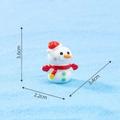 Cute miniature Christmas snowman figurine in red hat and scarf for micro landscape, 3.6cm - No. 10 Red Long-Nosed Snowman