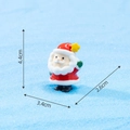 Miniature Santa Claus resin figurine with yellow star and 4.4cm height dimension - No. 11 Waving Santa