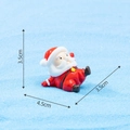 Miniature Santa Claus figurine in red and white for Christmas landscape decor - No. 15 Lying Santa