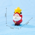 Miniature Santa Claus figurine with a yellow star for Christmas landscape decor, 5.9cm high - No. 20 Santa Holding Star