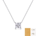 Sterling silver square moissanite necklace with GRA certification report - Square Moissanite 5.5*5.5mm (With Certificate)