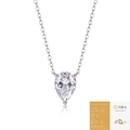 Pear cut moissanite pendant necklace in silver with official GRA certificate - Pear Shape Moissanite 7*10mm (With Certificate)