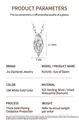 Marquise cut moissanite pendant in 18K white gold plated S925 sterling silver necklace - Marquise Moissanite 5*10mm
