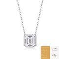 Emerald cut moissanite pendant necklace in S925 silver with GRA certification report - Octagon Moissanite 9*11mm (With Certificate)