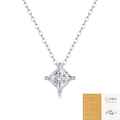 S925 sterling silver necklace featuring princess cut moissanite pendant with GRA certificate - Square Moissanite 5.5*5.5mm (With Certificate)