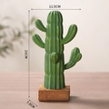 Nordic artificial resin cactus decor in vibrant green with dimensions 21x11.5cm - 21cm Columnar Cactus