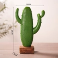 Creative resin cactus ornament in vibrant green with 28cm height for home decor - 28cm Cactus Hand