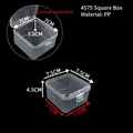 Transparent square PP plastic organizer box for hardware parts and jewelry storage - 4575 Square Box (7.5*7.5*4.5cm)
