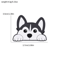 Cartoon Husky enamel pin badge in black and white finish for bags and clothes - Husky Style (XZ3622-3)