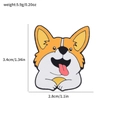 Schattige cartoon Corgi emaille speld 3,4x2,8cm afmetingen en gewichtsspecificatie - Corgi Stijl (XZ3622-5)