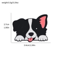 Schattige Border Collie emaille speld voor tas- en kledingdecoratie in zwart en wit - Border Collie Stijl (XZ3622-8)
