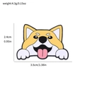 Schattige emaille Corgi hondenpin in geel en wit, 3,5 cm breedte voor tassen - Corgi Glurende Stijl (XZ3622-9)
