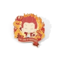 Soul Land enamel pin badge featuring red flame warrior character on white background - Ma Hongjun