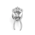 Creative silver tooth brooch with crystal crown decoration for medical professionals - Tooth Brooch / Silver