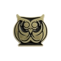 Broche chouette en émail artistique avec métal doré vintage et détails noirs - Style Chouette