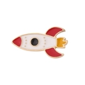 Bunte Rakete Emaille Pin aus Zinklegierung mit lebendigen goldenen Metallkanten - Raketenstil