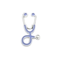 Broche stéthoscope argentée avec émail lavande pour médecins et infirmières - Stéthoscope (XZ511) / Violet Clair Argenté