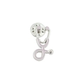 Broche stéthoscope en émail rose avec finition en métal argenté et fermoir papillon sûr - Stéthoscope (XZ511) / Violet Clair Argenté