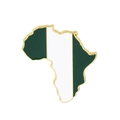 Anstecknadel mit Flagge von Nigeria in Kartenform aus Zinklegierung mit Emaille-Finish - Nigeria