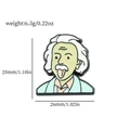 Καρφίτσα σμάλτου Einstein με γλώσσα έξω, μέγεθος 28mm x 26mm, βάρος 6,5g - Επιστήμονας που βγάζει τη γλώσσα έξω