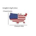 Spilla smaltata forma mappa USA con bandiera americana 25x17mm peso 3,5g - Stile Mappa USA (XZ2214-10)